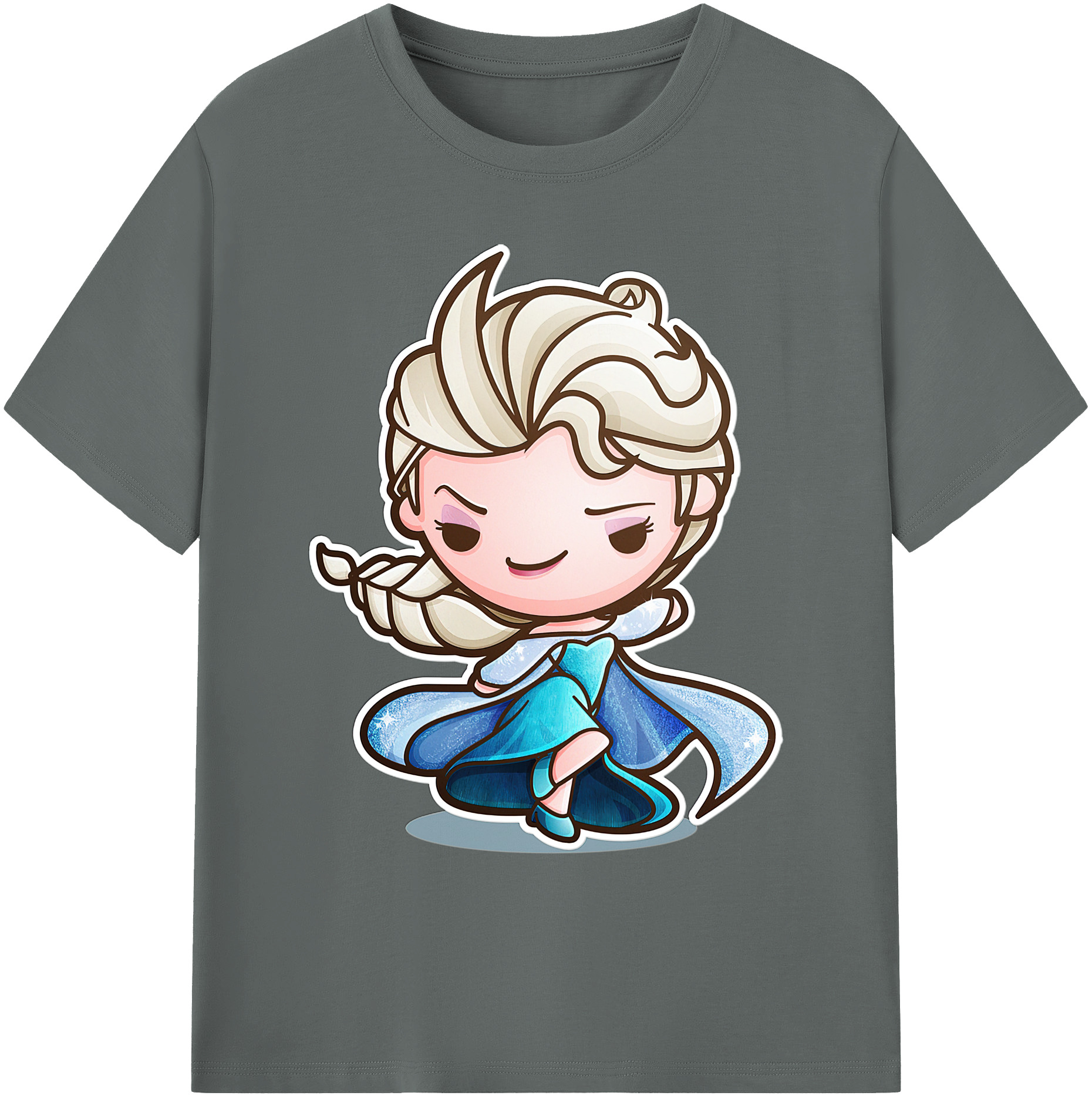 （画像用） アナと雪の女王 アンナ エルサ Frozen Anna Elsa 綿100％ メンズ半袖Tシャツ｜肌触りやわらか＆通気性